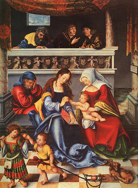 Lucas  Cranach The Holy Family France oil painting art